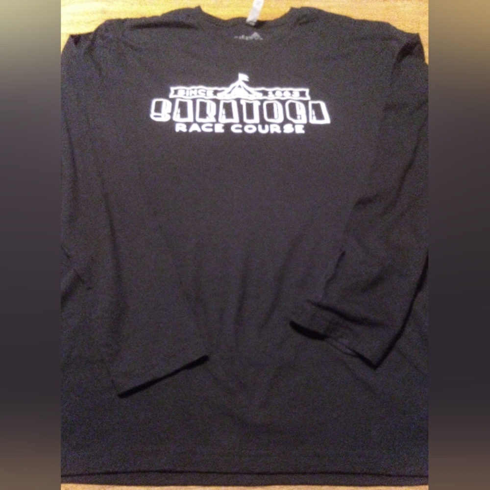 Saratoga Race Course Since 1863 Black 2XL Long Sleeve T-Shirt